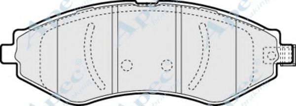 Комплект тормозных колодок, дисковый тормоз APEC braking PAD1347