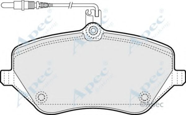 Комплект тормозных колодок, дисковый тормоз APEC braking PAD1404