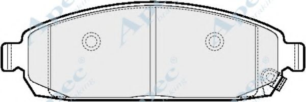 Комплект тормозных колодок, дисковый тормоз APEC braking PAD1465