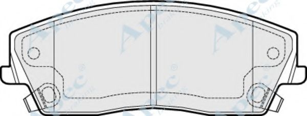 Комплект тормозных колодок, дисковый тормоз APEC braking PAD1489