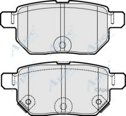 Комплект тормозных колодок, дисковый тормоз APEC braking PAD1734