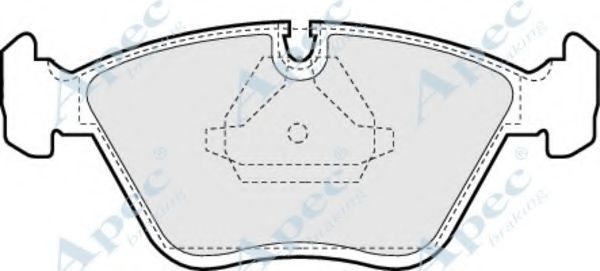 Комплект тормозных колодок, дисковый тормоз APEC braking PAD596