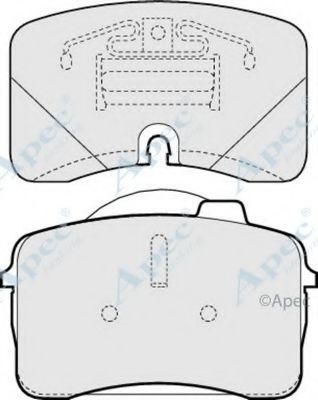 Комплект тормозных колодок, дисковый тормоз APEC braking PAD681