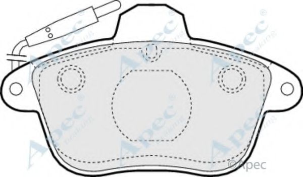 Комплект тормозных колодок, дисковый тормоз APEC braking PAD758