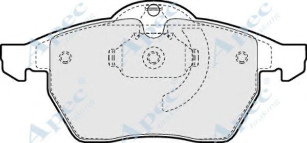 Комплект тормозных колодок, дисковый тормоз APEC braking PAD941