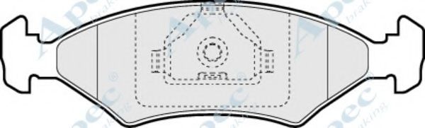 Комплект тормозных колодок, дисковый тормоз APEC braking PAD995