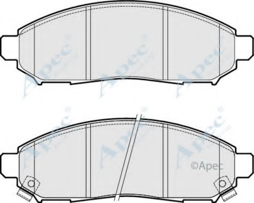 Комплект тормозных колодок, дисковый тормоз APEC braking PAD1867