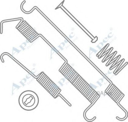 Комплектующие, тормозная колодка APEC braking KIT754