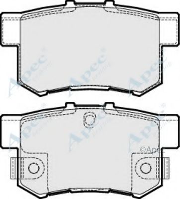 Комплект тормозных колодок, дисковый тормоз APEC braking PAD1829