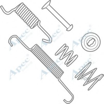 Комплектующие, тормозная колодка APEC braking KIT2055