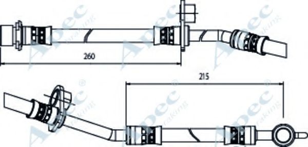 Тормозной шланг APEC braking HOS4078