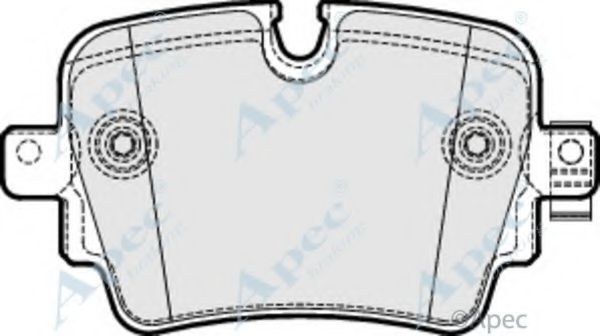 Комплект тормозных колодок, дисковый тормоз APEC braking PAD1967