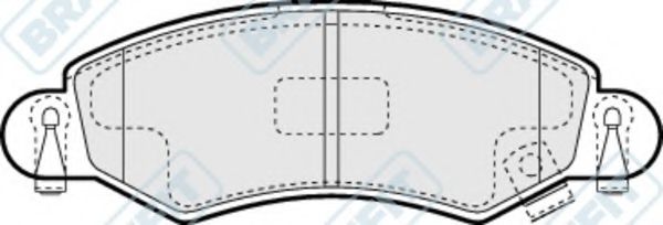 Комплект тормозных колодок, дисковый тормоз APEC braking PD3306