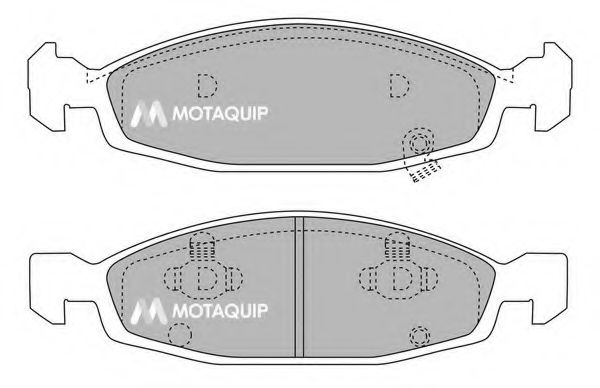 Комплект тормозных колодок, дисковый тормоз MOTAQUIP LVXL1050