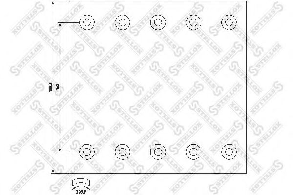 Комплект тормозных башмаков, барабанные тормоза STELLOX 85-00958-SX