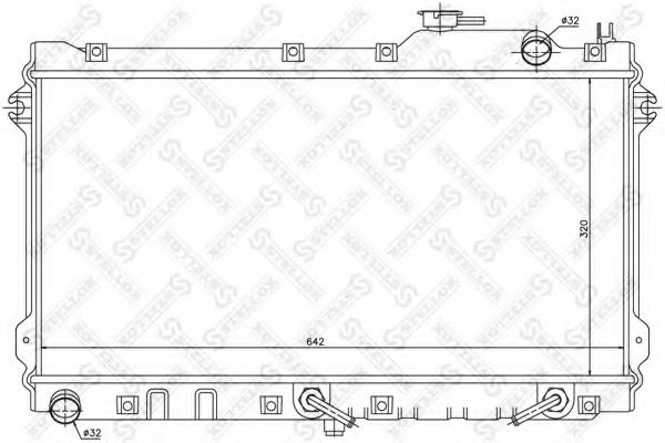 Радиатор, охлаждение двигателя STELLOX 10-25845-SX