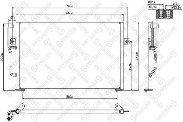 Конденсатор, кондиционер STELLOX 10-45334-SX