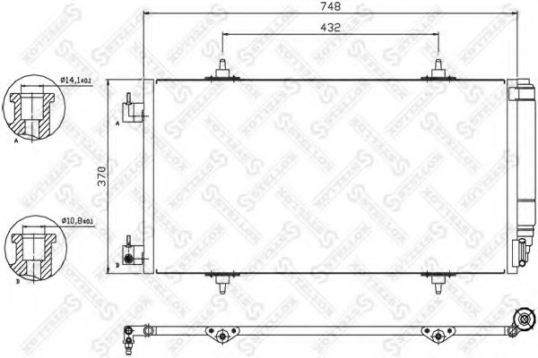 Конденсатор, кондиционер STELLOX 10-45411-SX