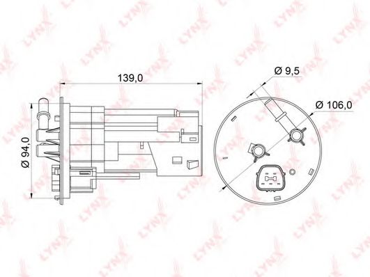 Топливный фильтр LYNXauto LF-541M