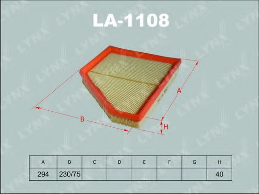 Воздушный фильтр LYNXauto LA-1108