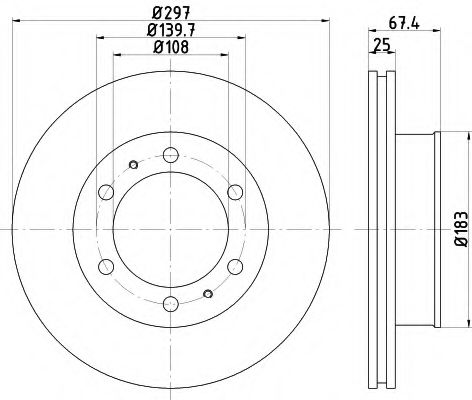 Тормозной диск HELLA PAGID 8DD 355 116-821