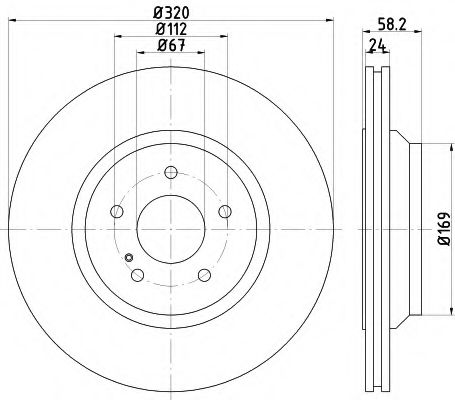 Тормозной диск HELLA PAGID 8DD 355 113-991