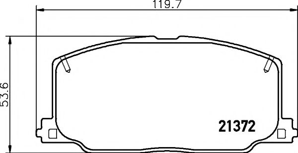 Комплект тормозных колодок, дисковый тормоз HELLA PAGID 8DB 355 005-771