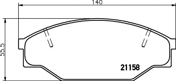 Комплект тормозных колодок, дисковый тормоз HELLA PAGID 8DB 355 006-121