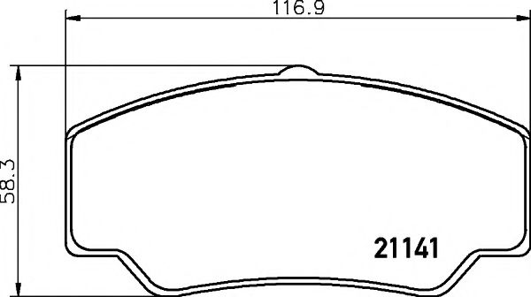 Комплект тормозных колодок, дисковый тормоз HELLA PAGID 8DB 355 006-151