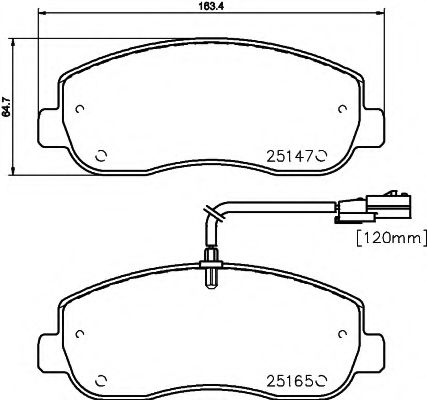 Комплект тормозных колодок, дисковый тормоз HELLA PAGID 8DB 355 015-291