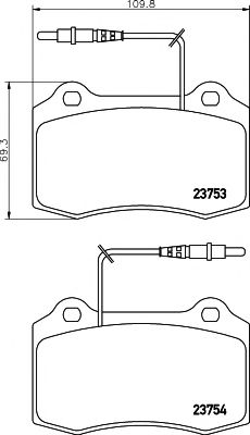 Комплект тормозных колодок, дисковый тормоз HELLA PAGID 8DB 355 018-631