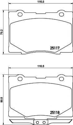 Комплект тормозных колодок, дисковый тормоз HELLA PAGID 8DB 355 019-571