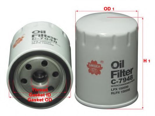 Масляный фильтр SAKURA  Automotive C-7948