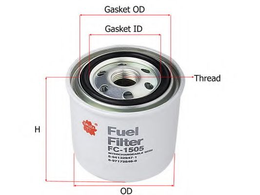 Топливный фильтр SAKURA  Automotive FC-1505