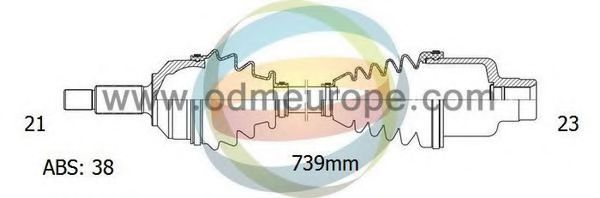 Приводной вал ODM-MULTIPARTS 18-292172