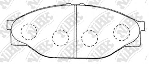 Комплект тормозных колодок, дисковый тормоз NiBK PN1227
