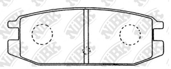 Комплект тормозных колодок, дисковый тормоз NiBK PN3152