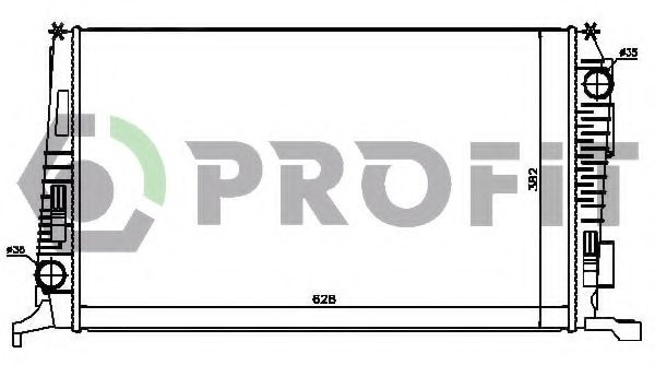 Радиатор, охлаждение двигателя PROFIT PR 6037N8