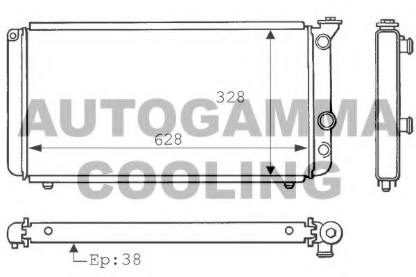 Радиатор, охлаждение двигателя AUTOGAMMA 100845