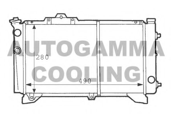 Радиатор, охлаждение двигателя AUTOGAMMA 100982
