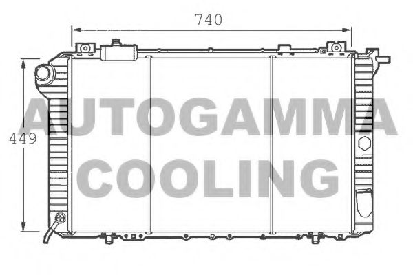 Радиатор, охлаждение двигателя AUTOGAMMA 101384