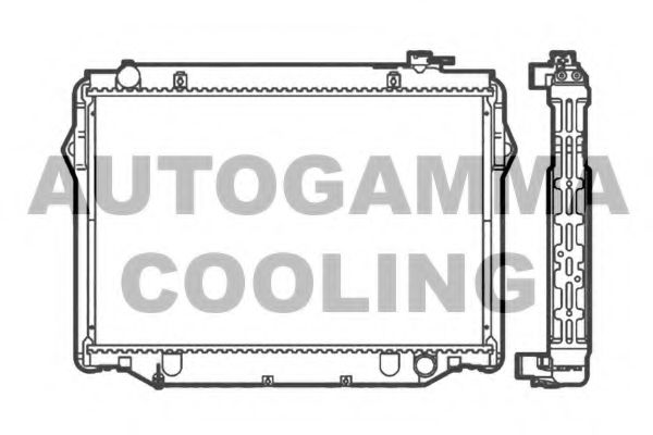 Радиатор, охлаждение двигателя AUTOGAMMA 104736