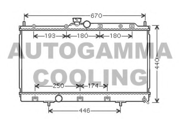 Радиатор, охлаждение двигателя AUTOGAMMA 105316