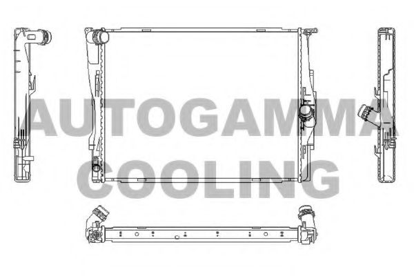 Радиатор, охлаждение двигателя AUTOGAMMA 107448