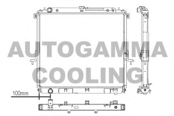 Радиатор, охлаждение двигателя AUTOGAMMA 107429