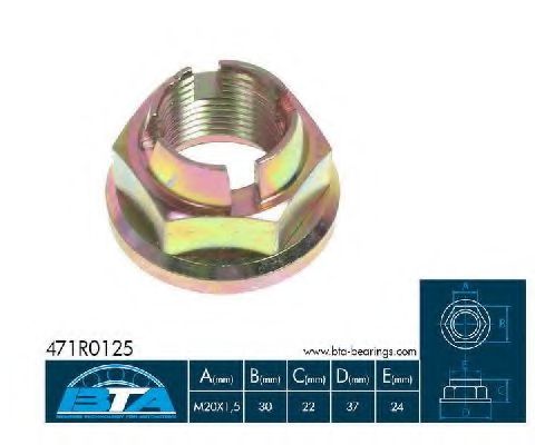 Конец вала, приводной вал BTA 471R0125BTA