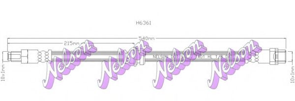 Тормозной шланг Brovex-Nelson H6361