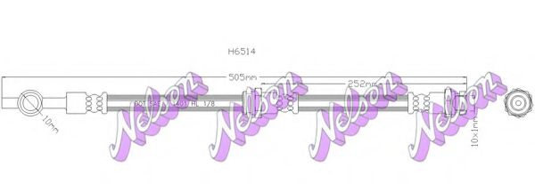 Тормозной шланг Brovex-Nelson H6514
