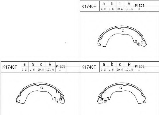 Комплект тормозных колодок ASIMCO K1740F