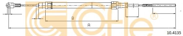 Трос, стояночная тормозная система COFLE 10.4135